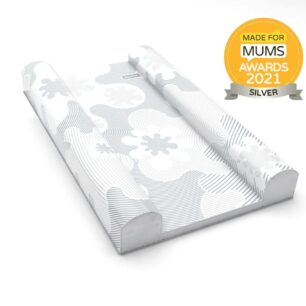BabyDam Anti Roll Baby Changing Mat in Grey. SuperSnug anti-roll change mat was a Made for Mums Silver Award winner