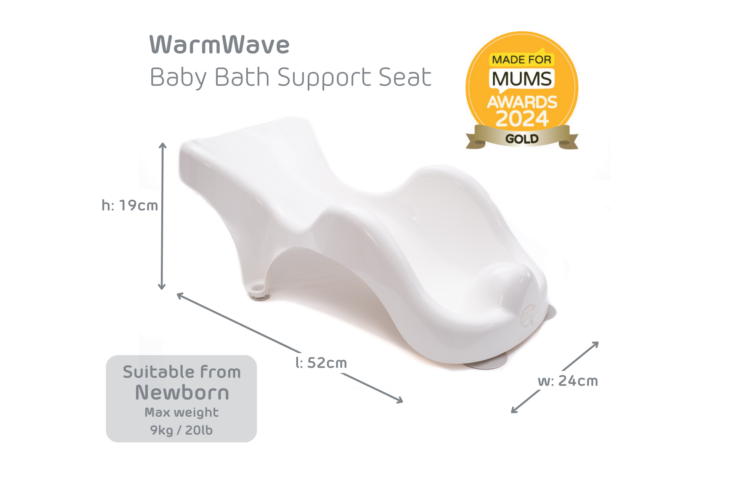 WarmWave Baby Bath Support Newborn White Measurements