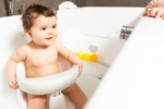 Orbital Rotating Baby Bath Seat lifestyle grey