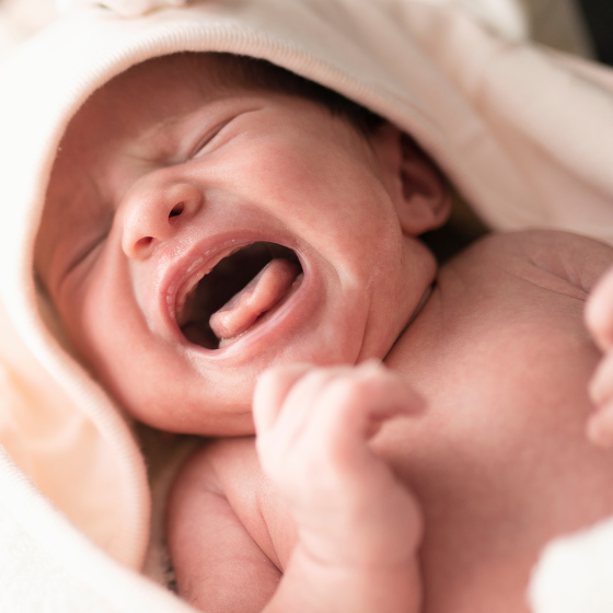 Newborn baby crying