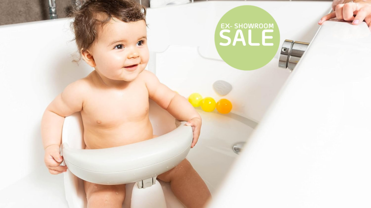 BabyDam Orbital Rotating Baby Bath Seat Swivel baby 360